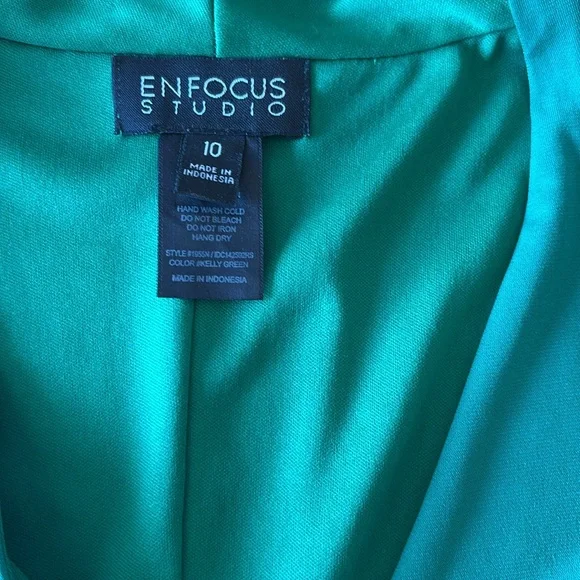 En Focus Sheath Sleeveless Midi Dress Emerald Green Size 10 - Picture 3 of 7